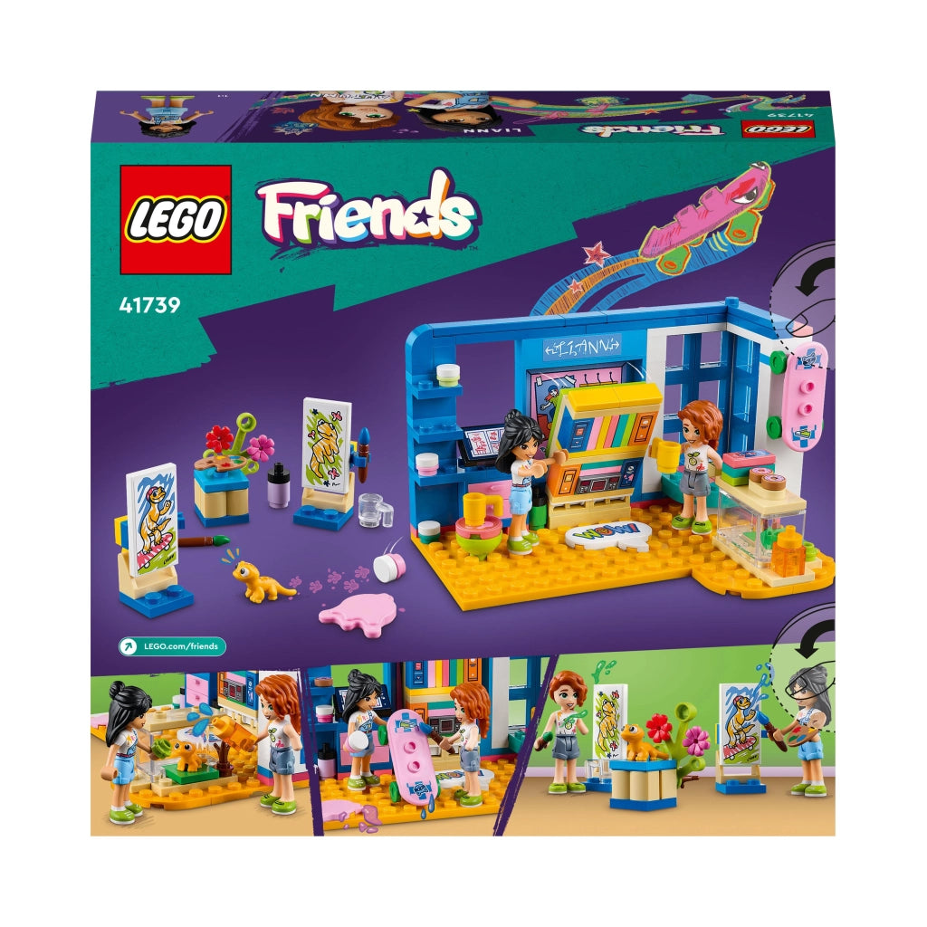 LEGO 41739 Friends La cameretta di Liann, Camera da Letto a Tema Artistico con Personaggi 2023 Autumn e Geco Domestico,