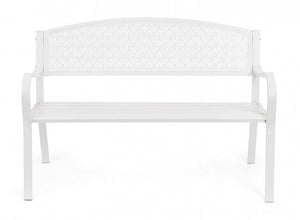 Panca 2 Posti 123x55x84h cm Lizette Bianco