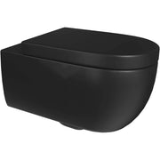 Blankenburg wc senza bordo con sedile wc in ceramica nero opaco