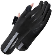 Manopole per donna con protezione solare - guanti antiscivolo con touchscreen - guanti touchscreen molto elastici con dita ripiegabili - guanti outdoor freschi per estate - con grip in silicone - protezione UV - polsiera allungabili
