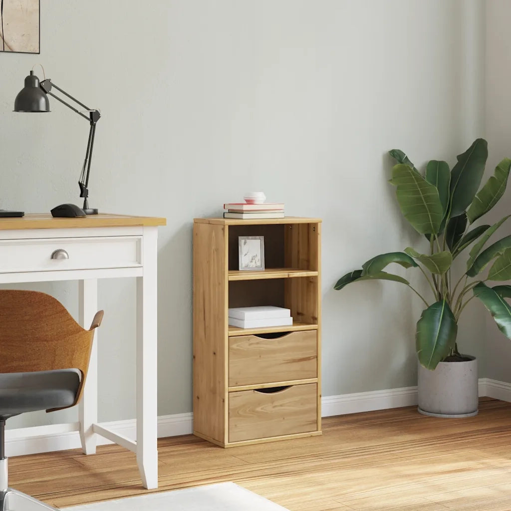 Armadietto Laterale con Cassetti ODDA 40x24x79 cm Legno di Pino 4103593