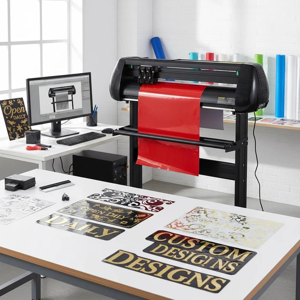 Cutting Plotter, 780 Mm Cutting Width, Plotter Machine, 10 - 800 Mm/s, Foil Cutter, 3 Blades, Foil Plotter, Foil Printer With Signmaster Software For Signs & Decorations