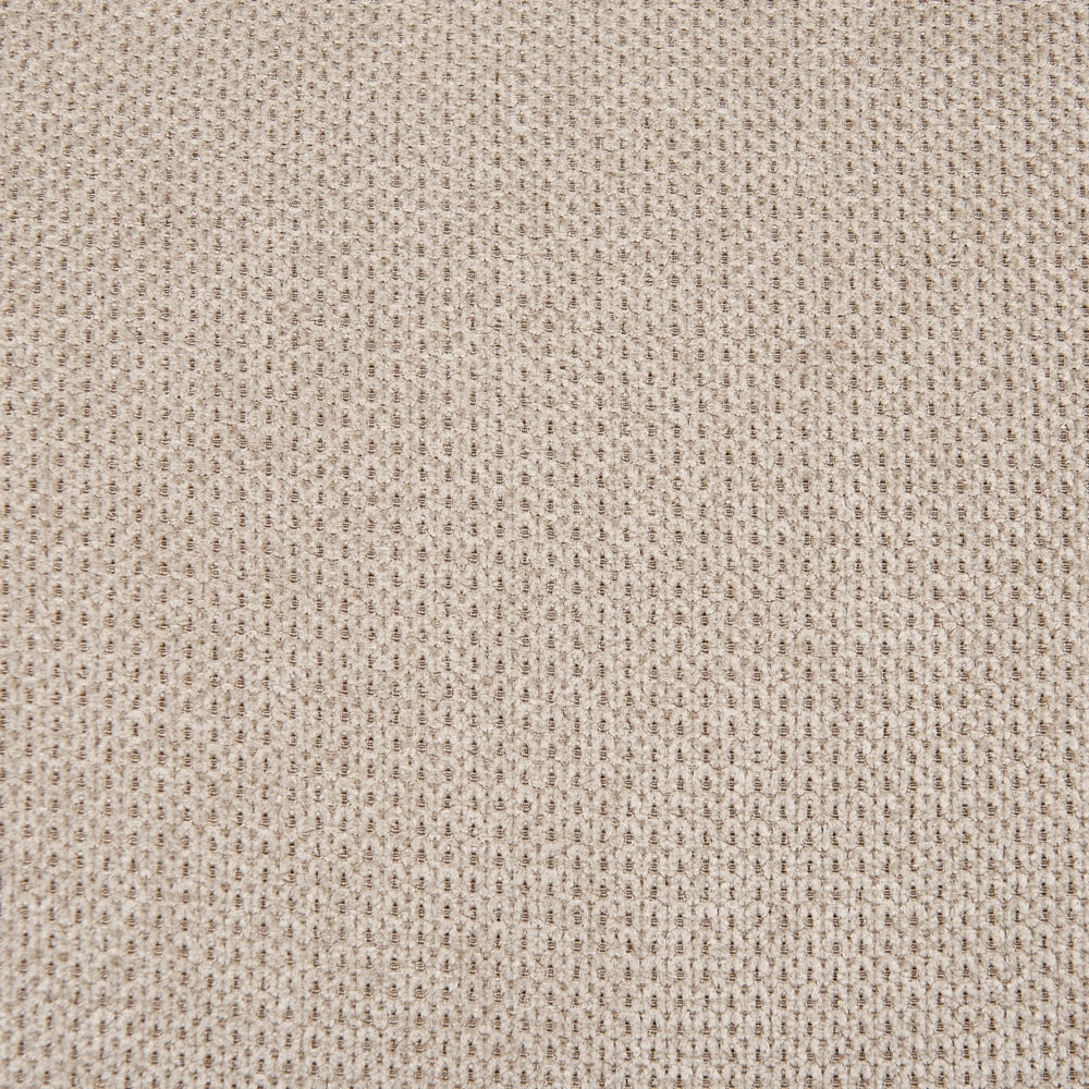 Set di 2 sedie da pranzo in tessuto beige chiaro con eleganti gambe in ferro nero stile moderno contemporaneo