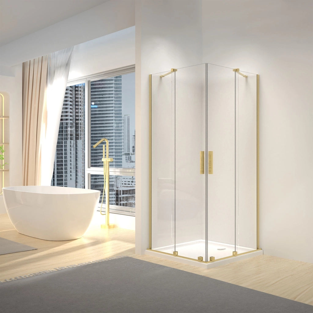 Cabina Doccia Rea Montana Double Gold Brush 80x100