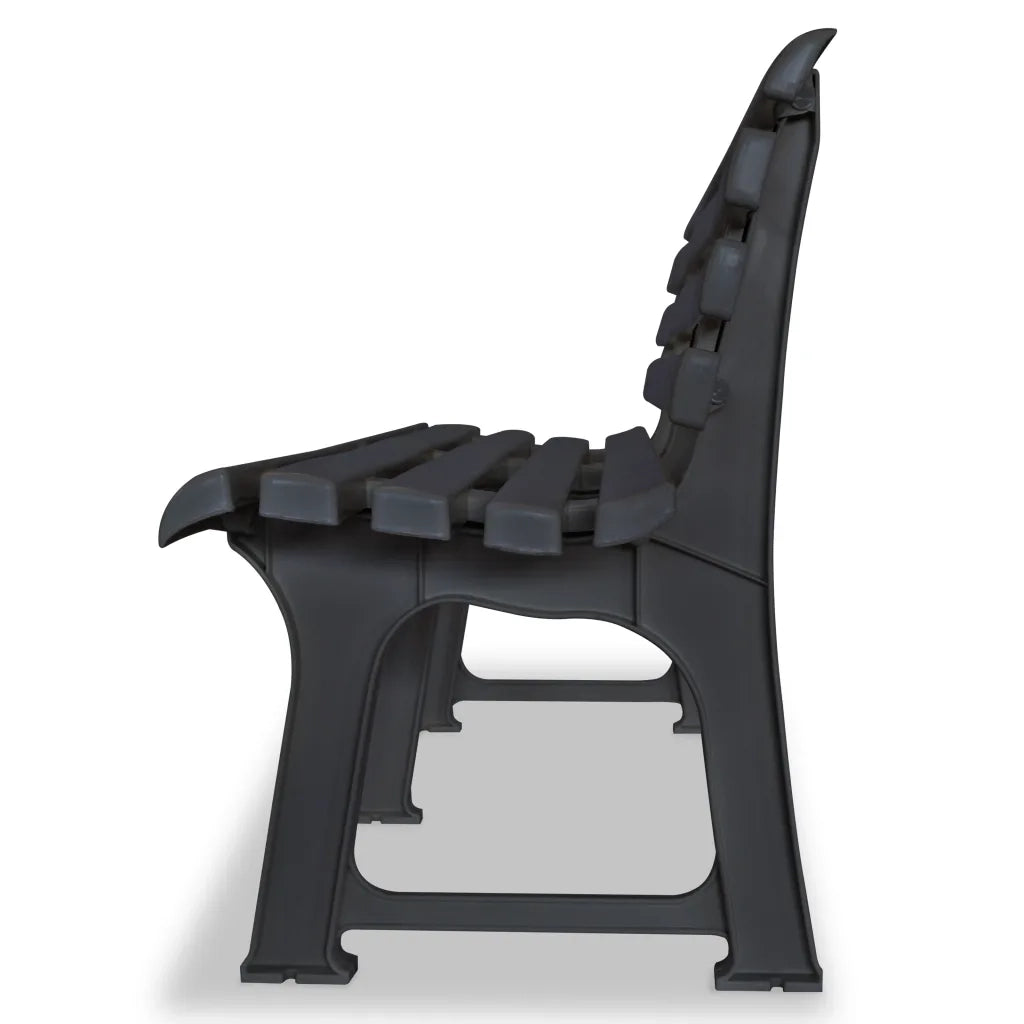 Panchina da Giardino 145,5 cm in Plastica Antracite 43585