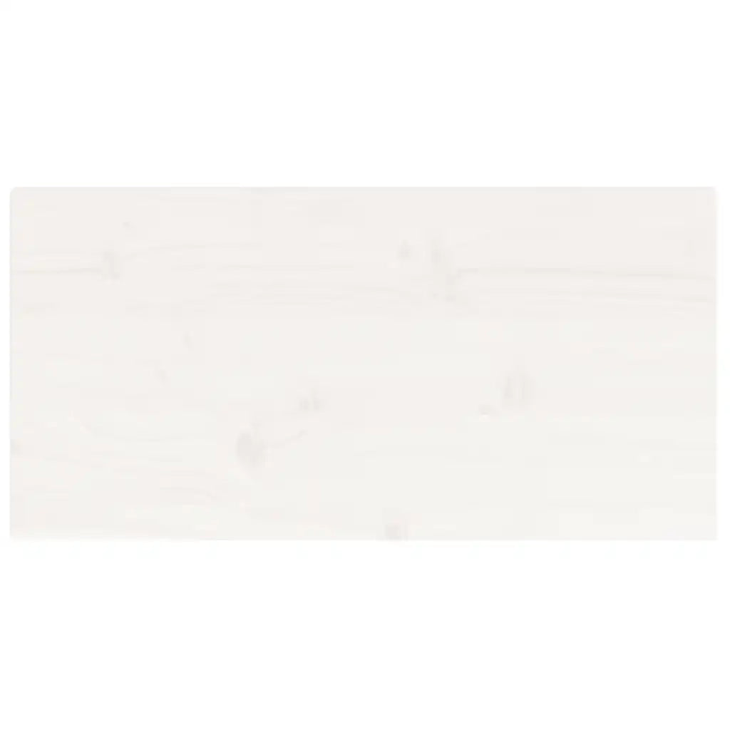 Piano Tavolo Bianco 80x40x2,5 Legno Massello Pino Rettangolare 824401