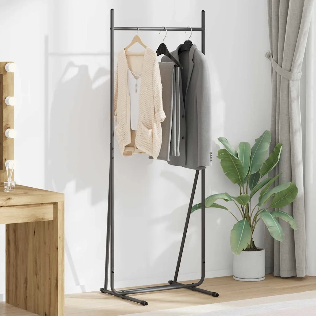 vidaXL Stendibiancheria Nero 62 x 48 x 158 cm Acciaio