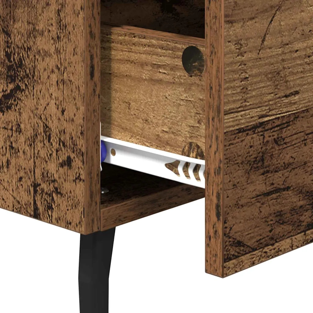 Comodino | Armadio da Notte | Mobiletto da notte con cassetto Legno vecchio 40 x 35 x 47,5 cm