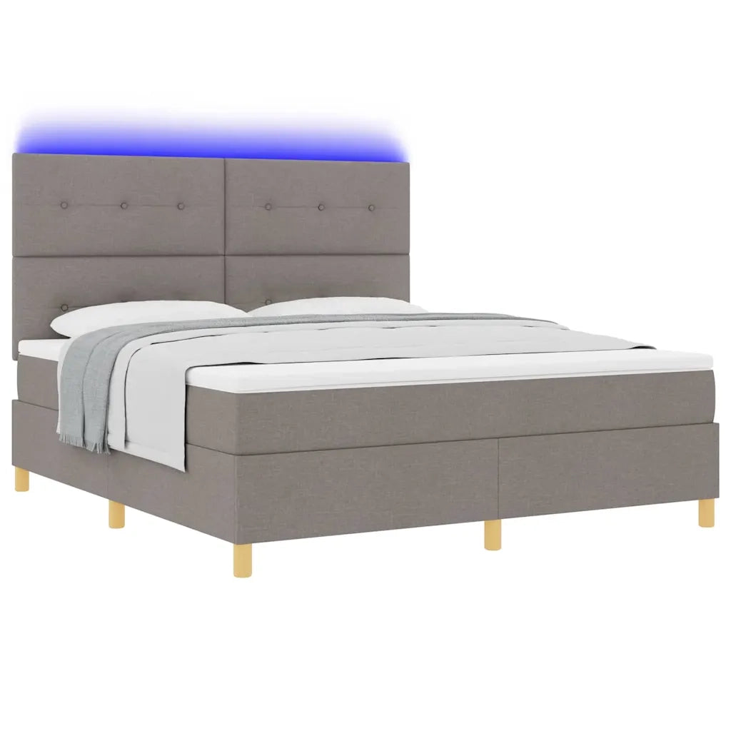 Letto a Sorgente LED con materasso Talpa 180 x 200 cm Tessuto 3343121
