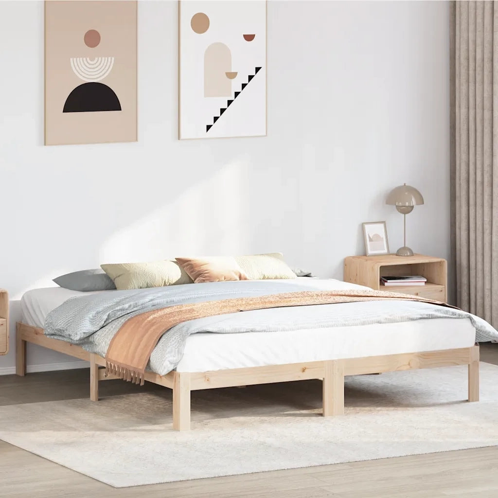 Giroletto senza Materasso 180x200 cm in Legno Massello di Pino 859223
