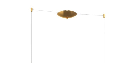 SOSPENSIONE OTTONE SAT. 2 LUCI SPOSTABILE VETRI 1X AM + 1X BR 1184OS-S2 S-AB