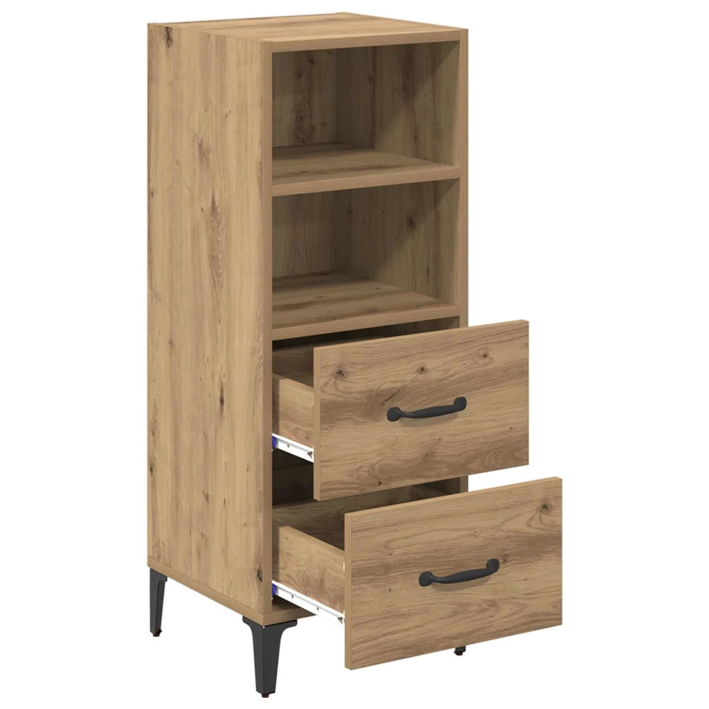 Credenza | Madia | Buffet da pranzo | Armadio da pranzo rovere artigianale 34 x 34.5 x 90 cm Legno multistrato