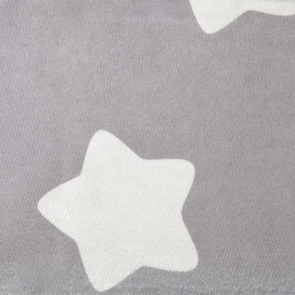 Divano | Divano da soggiorno | Sofa Bambini 2 Posti Grigio Chiaro con Stelle Morbido Peluche