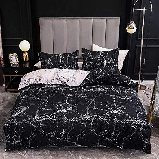 Set di coperte, moderno, copertina geometrica e reversibile con chiusura a zip