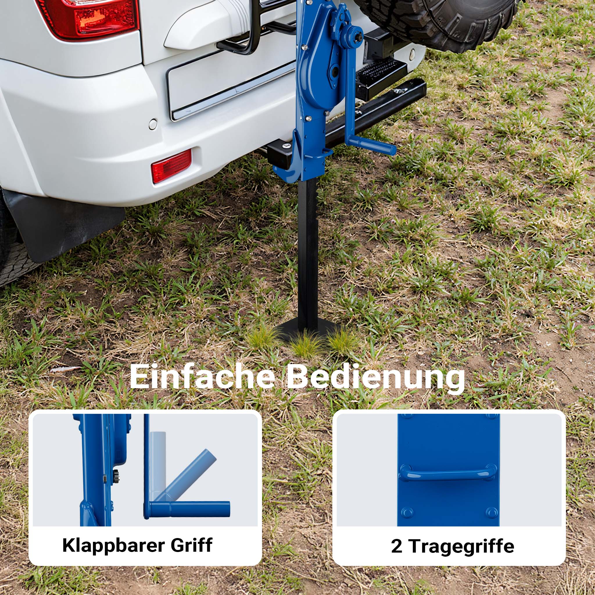 Argano in acciaio 3000 kg Argano a cremagliera Altezza 725 mm Altezza di sollevamento 350 mm