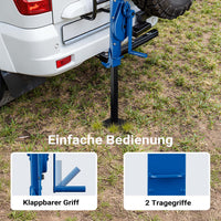 Argano in acciaio 3000 kg Argano a cremagliera Altezza 725 mm Altezza di sollevamento 350 mm