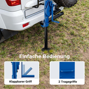 Argano in acciaio 3000 kg Argano a cremagliera Altezza 725 mm Altezza di sollevamento 350 mm