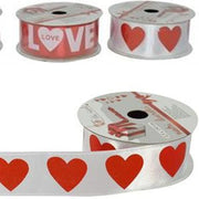 Trade Shop - Nastro Decorativo In Raso Per San Valentino 2 Pezzi Confezione Regalo Cuore -