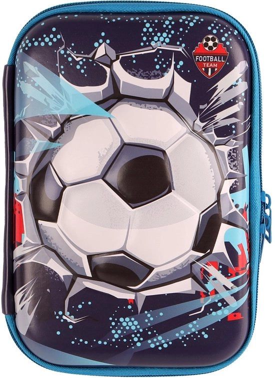 Etui per bambini, grande organizzatore di accessori per la scuola con tasca per calcio, Football 2, etui per calcio per bambini