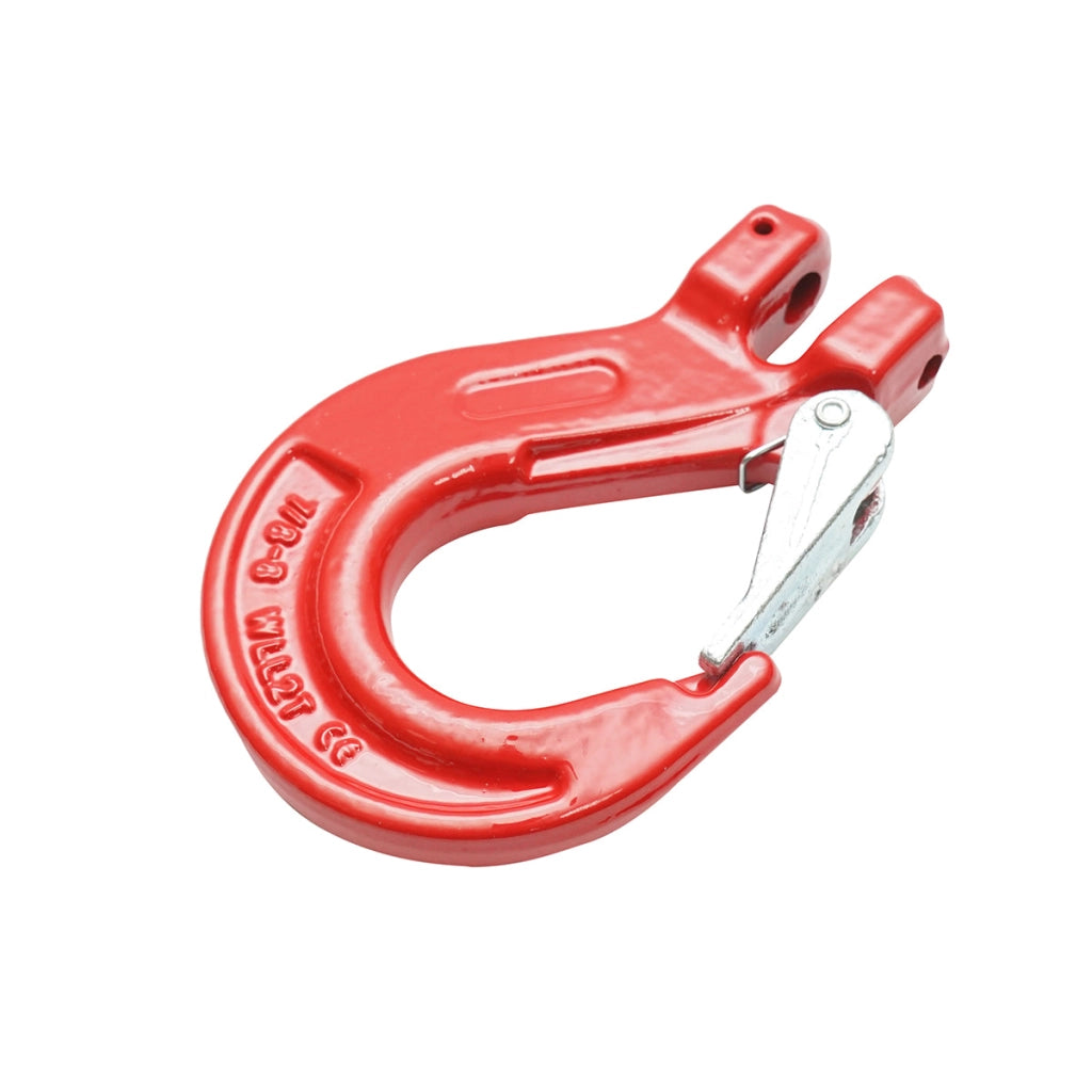 Gancio con bullone e sicurezza per catena a maglie da 8 mm, carico massimo supportato 2T