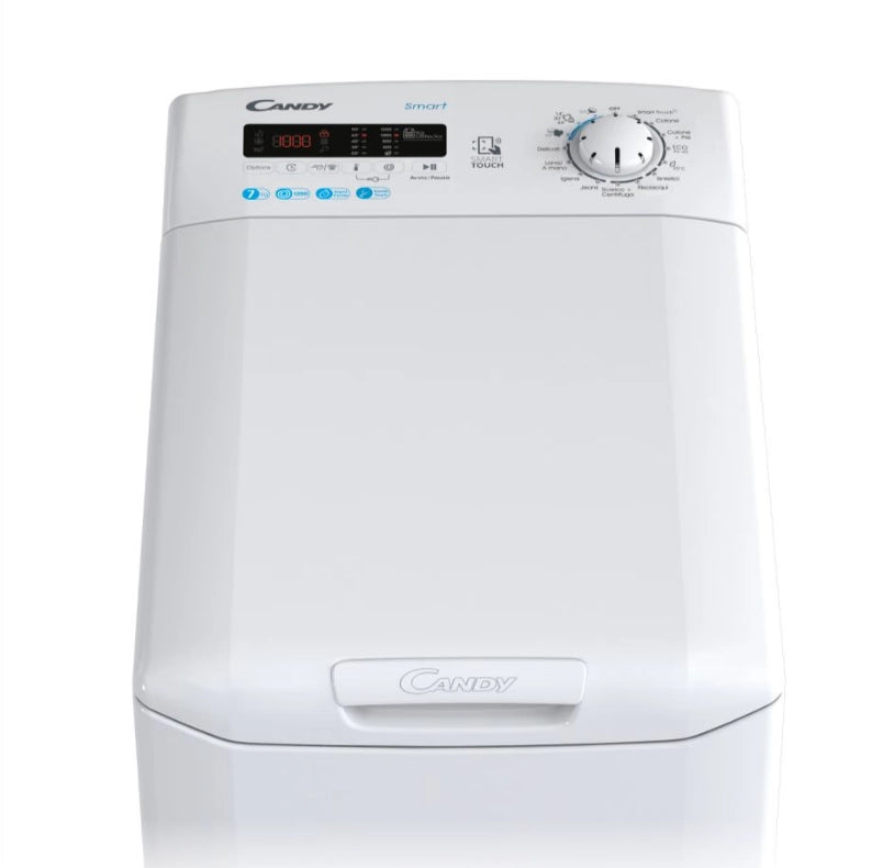 Candy Smart CSTG 272DE/1-11 lavatrice Caricamento dall'alto 7 kg 1151 Giri/min Bianco