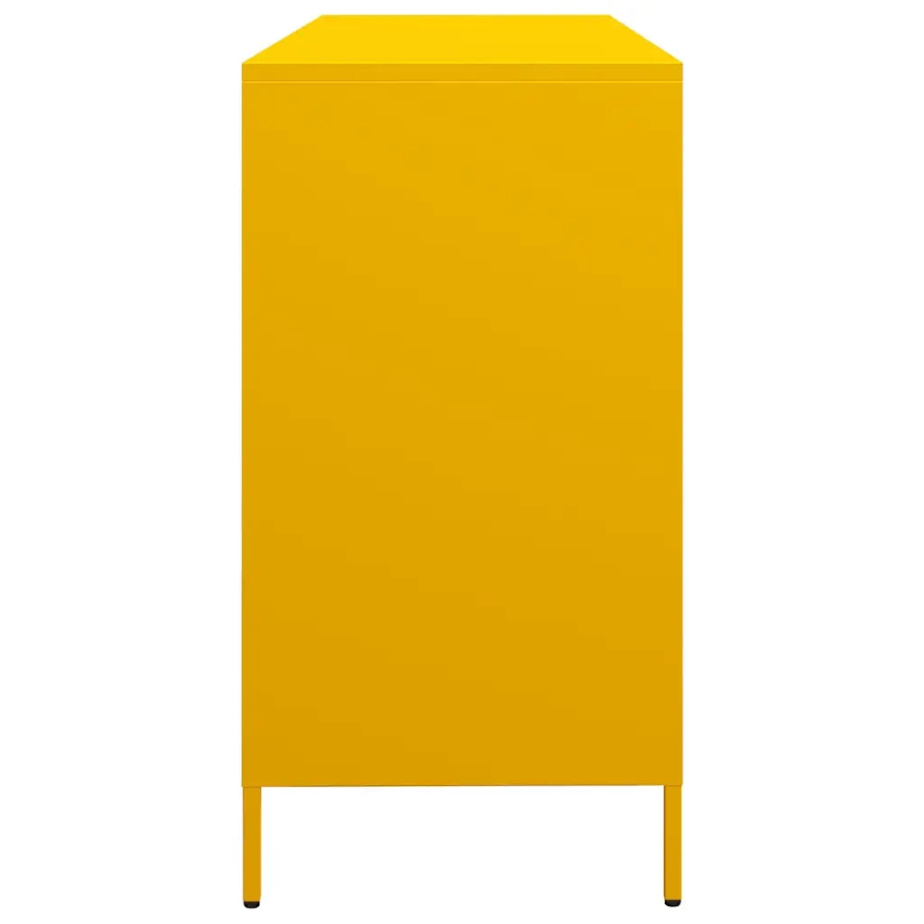 Credenza Giallo Senape 135x39x73,5 cm Acciaio Laminato a Freddo 3307164