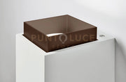 SYME applique a Parete 2 luci attacco GX53 Quadrata Bronzo in gesso e alluminio 13x10cm