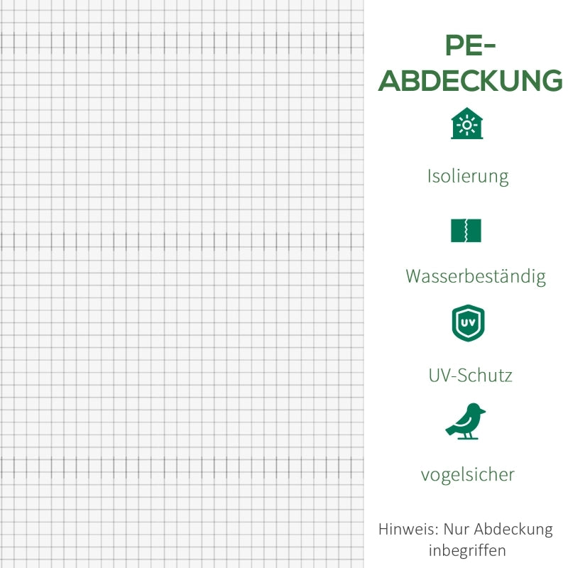 Telo di ricambio per serra, resistente alle intemperie, 300 cm x 200 cm x 200 cm, trasparente