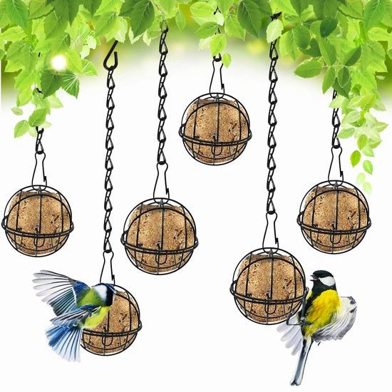 Sistema di alimentazione per uccelli selvatici appeso (6 pezzi) 

Osservazione: 
- Sistema di alimentazione per uccelli selvatici appeso
- 6 pezzi
- Materiale: (colore nero)
- Destinato a vini e passeri (mussola)
