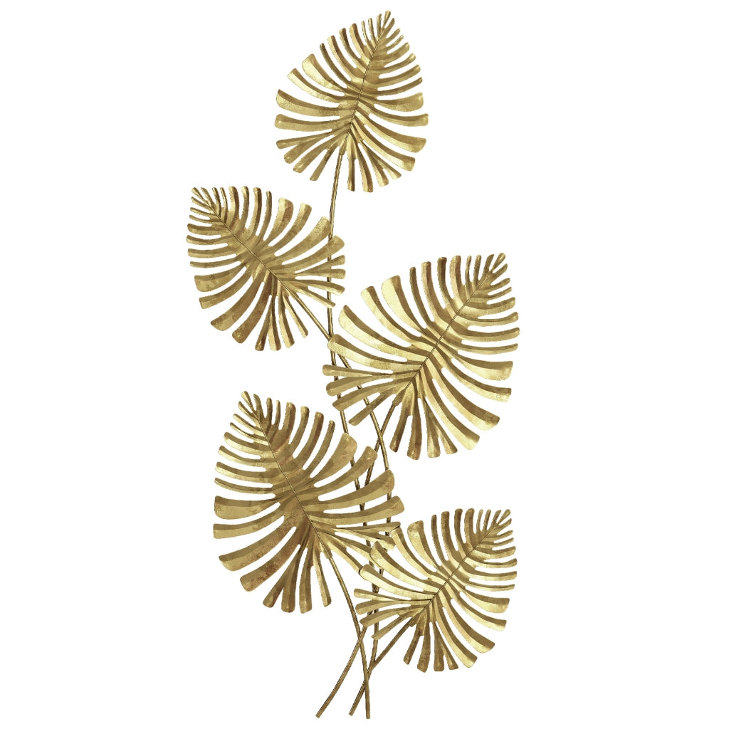 Decorazione Parete Metallo Foglie ¨C Xylo ¨C Oro Laccato