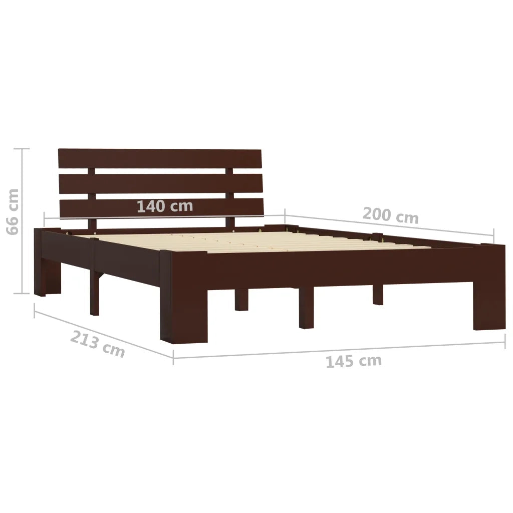 Giroletto Marrone Scuro in Legno Massello di Pino 140x200 cm cod mxl 58243