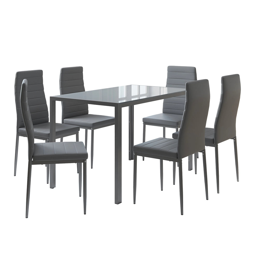 Vicco Set di tavoli da pranzo Grigio 120 x 75 cm Set di 6