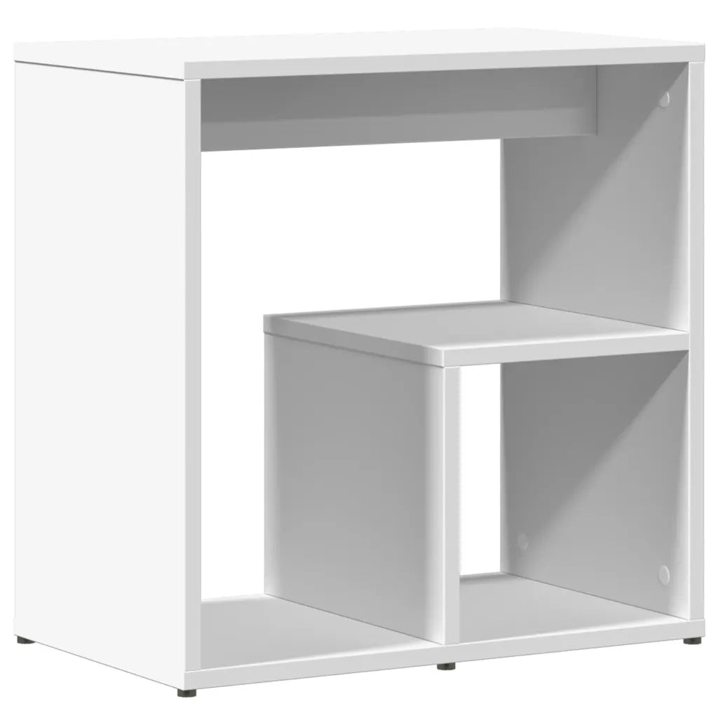 Tavolino Bianco 50x30x50 cm in Legno Multistrato 840555