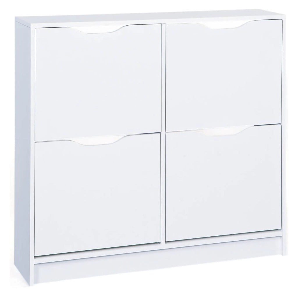 Mobile Portascarpe Gagliole, Scarpiera 8 Vani, 100x25x90h cm Bianco
