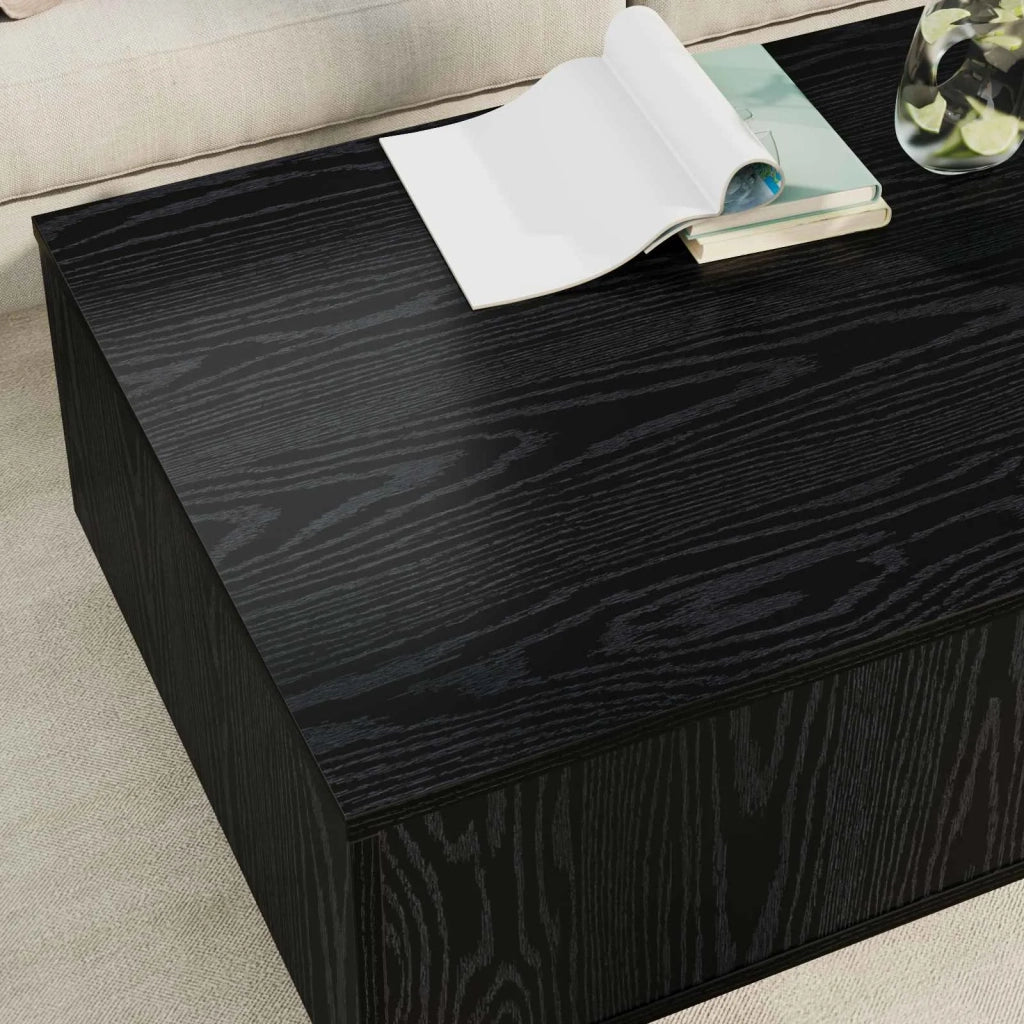 Tavolino da salotto con cassetto Rovere Nero 95 x 55 x 31 cm 8000181