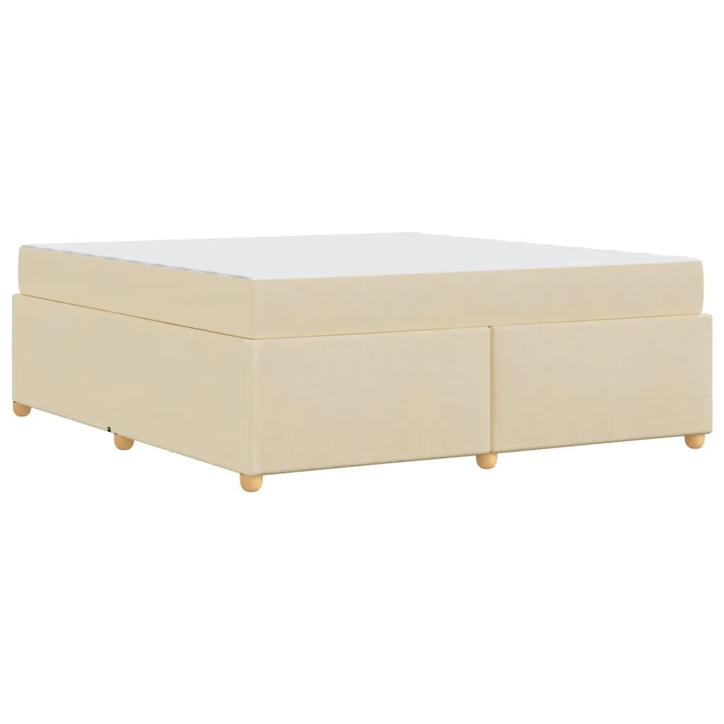 vidaXL Struttura del letto con materasso Crema 180 x 200 cm Tessuto