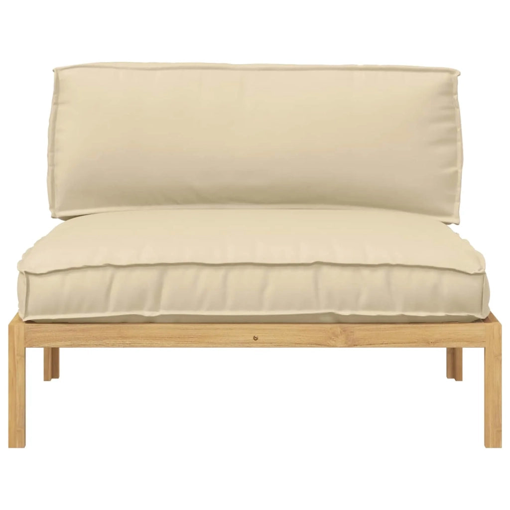 Set di divani Beige 120 x 92 x 69 cm Legno di Acacia Massello 3418209