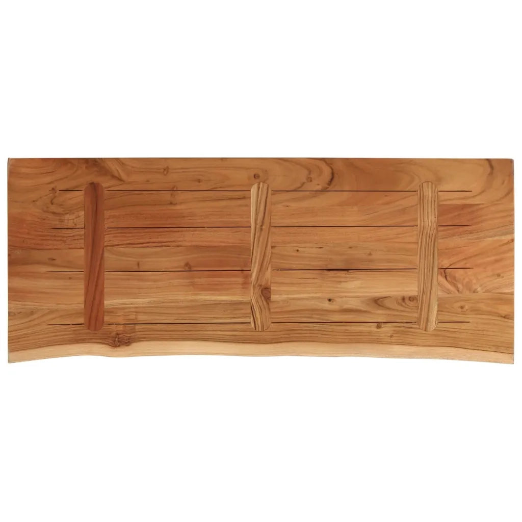 Piano Tavolo 110x40x2,5 cm Rettangolare Legno Acacia Bordi Vivi 370253