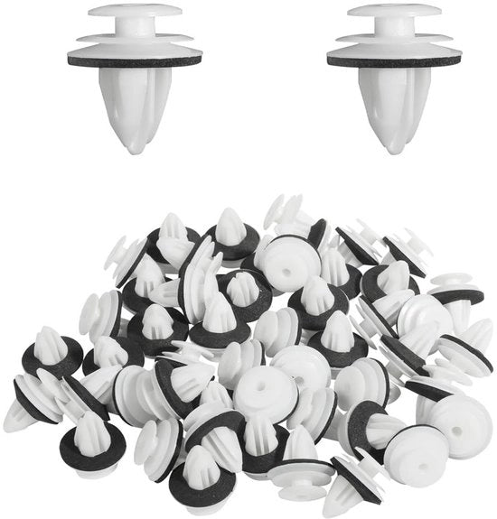 Clips di fissaggio universali per porte 100 pezzi - Clip di rinforzo - Clip di protezione contro lo slittamento - Dimensioni 1,3 cm x 2 cm