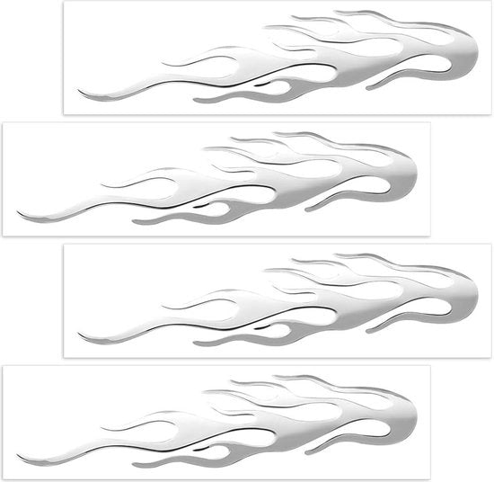 4 pezzi di adesivi per carrozzeria a strisce sportive da auto con design da racing, acqua resistente, decorativo per bicicletta.