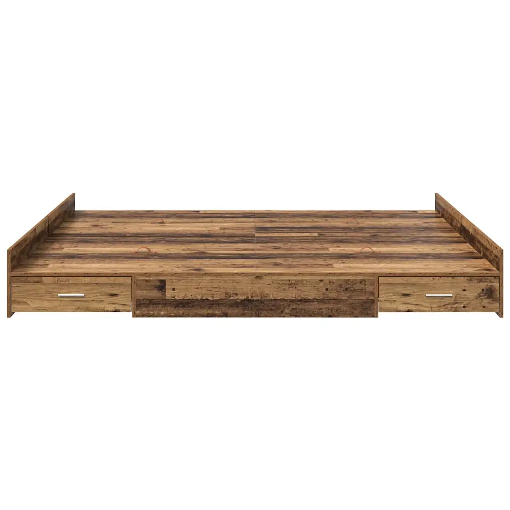 Struttura letto con contenitore Legno vecchio 180 x 200 cm 3335275