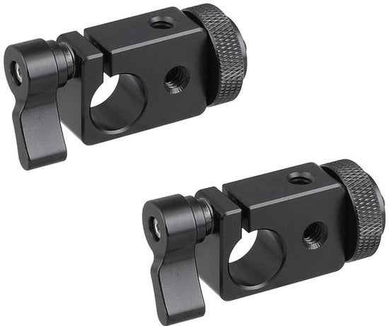Adattatore di clip per supporto singolo - 15mm - 2 pezzi - Nero - Materiale di fissaggio - Per fotocamere - Adatto per videografia - Clip