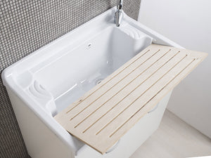 Mobile Lavatoio in ABS 80x50x88 cm 2 Ante Ambrosini Doris Bianco Opaco