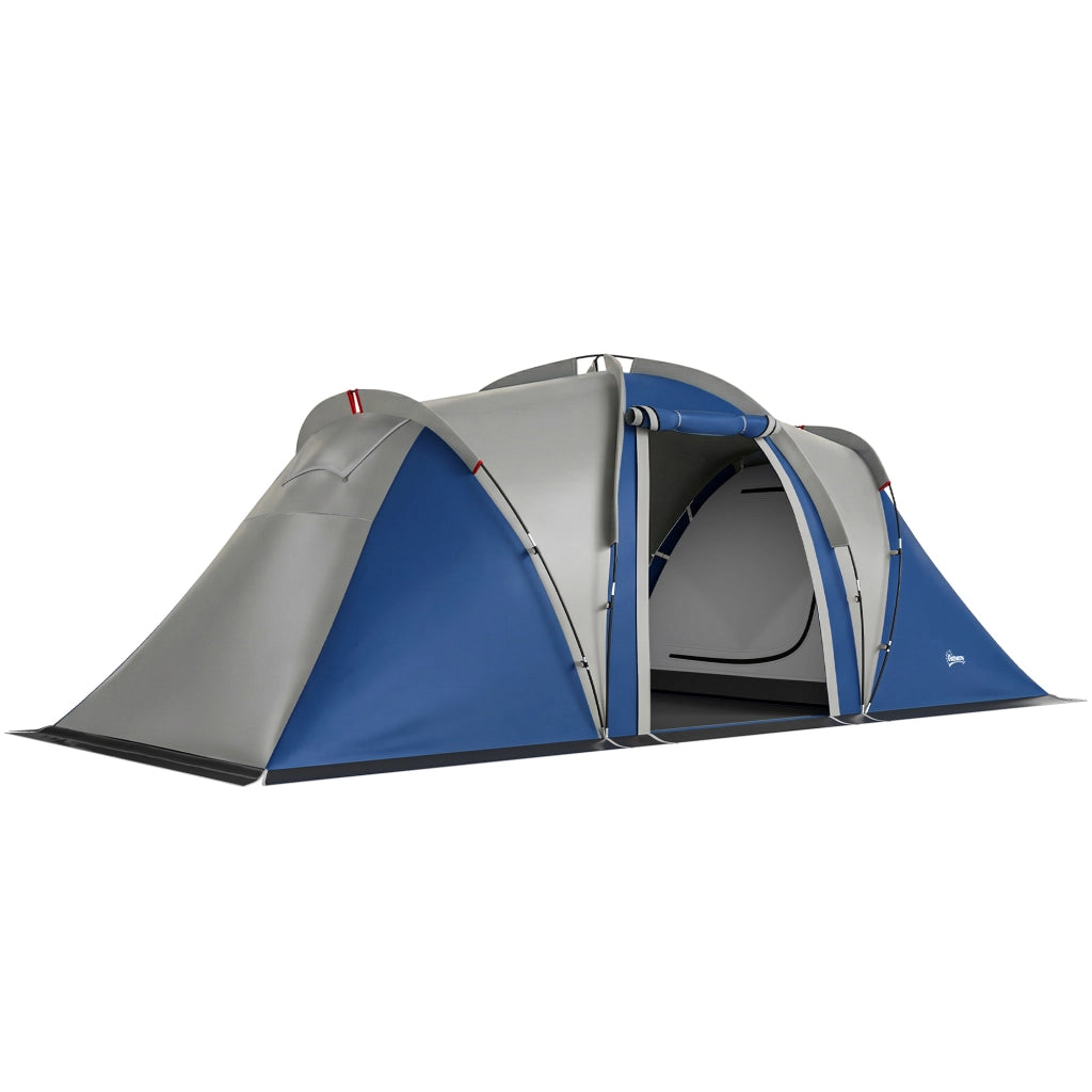 Tenda da campeggio tunnel 4-5 persone 2 camere ¨C zephmum ¨C blu