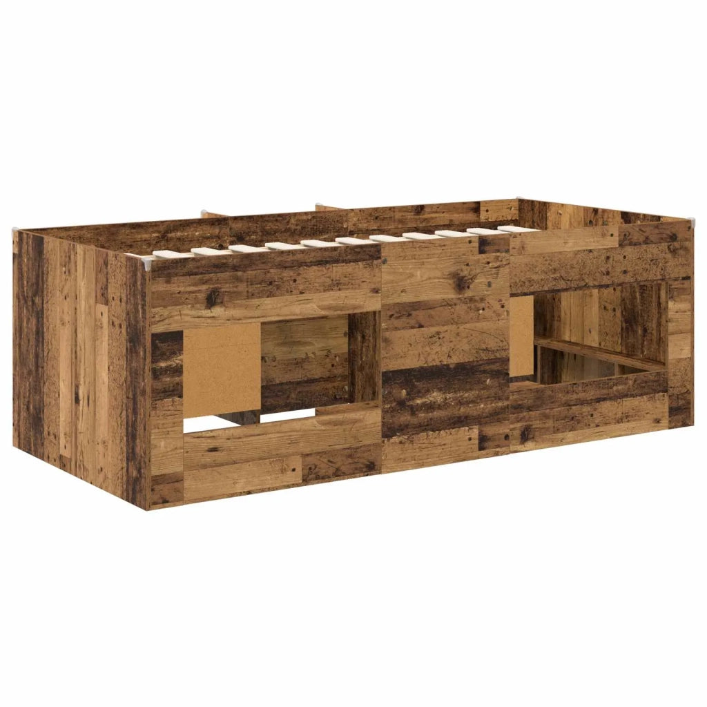 Struttura Letto Loft con Mobile 3 pz Legno antico 3423420