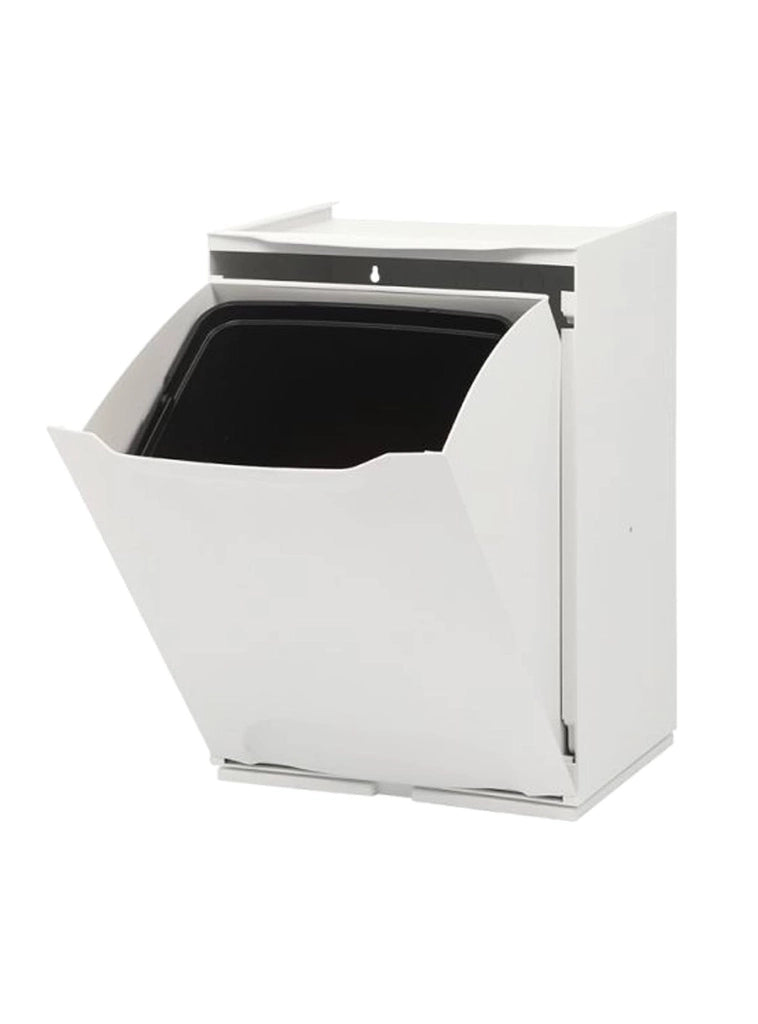 Contenitore per Rifiuti Dorothy, Pattumiera Capacità 15 lt Made in Italy, 34x29x47h cm Bianco