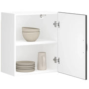 vidaXL Pensile da Cucina Lucca Nero in Legno Multistrato