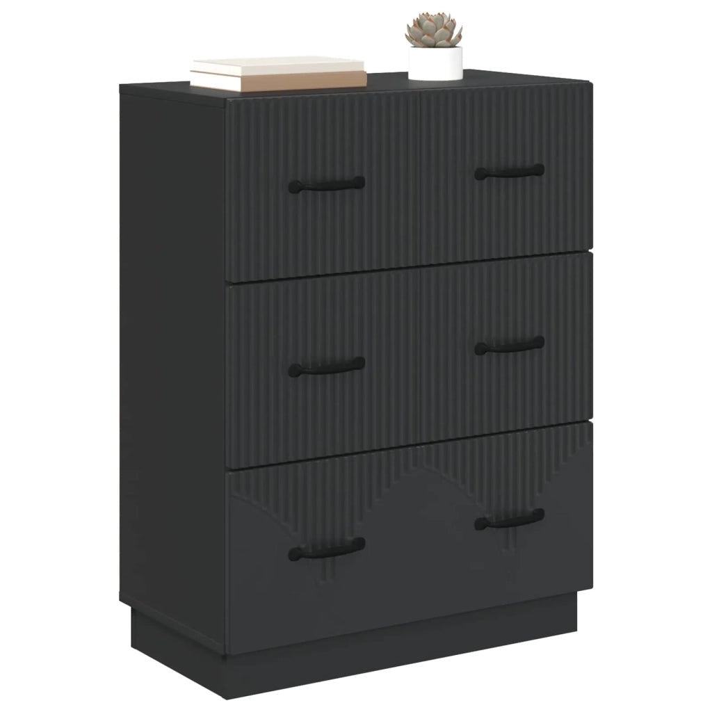 Mobile con Cassetti Nero 66 x 34,5 x 87 cm Legno ingegnerizzato 895296