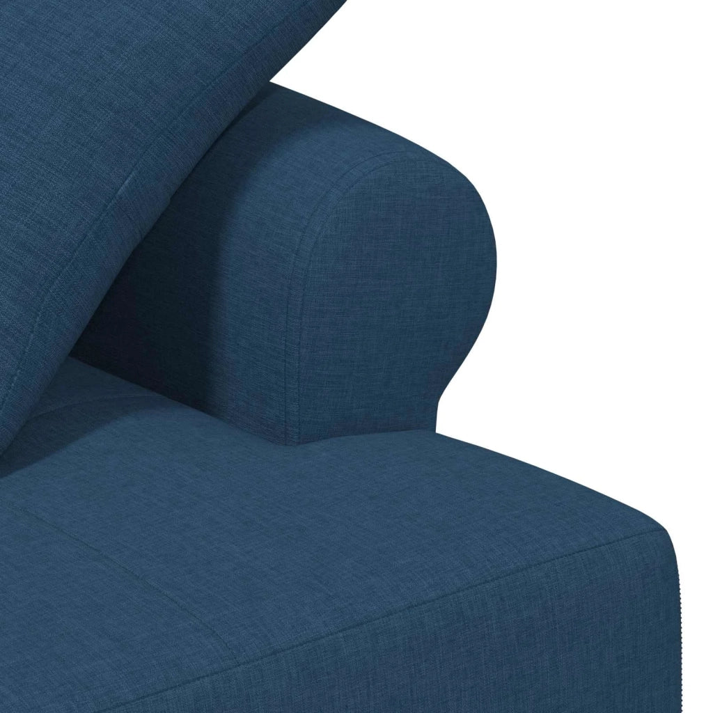 Loveseat con bottoni imbottiti Blu 120 x 65 x 79 cm Tessuto 42041817