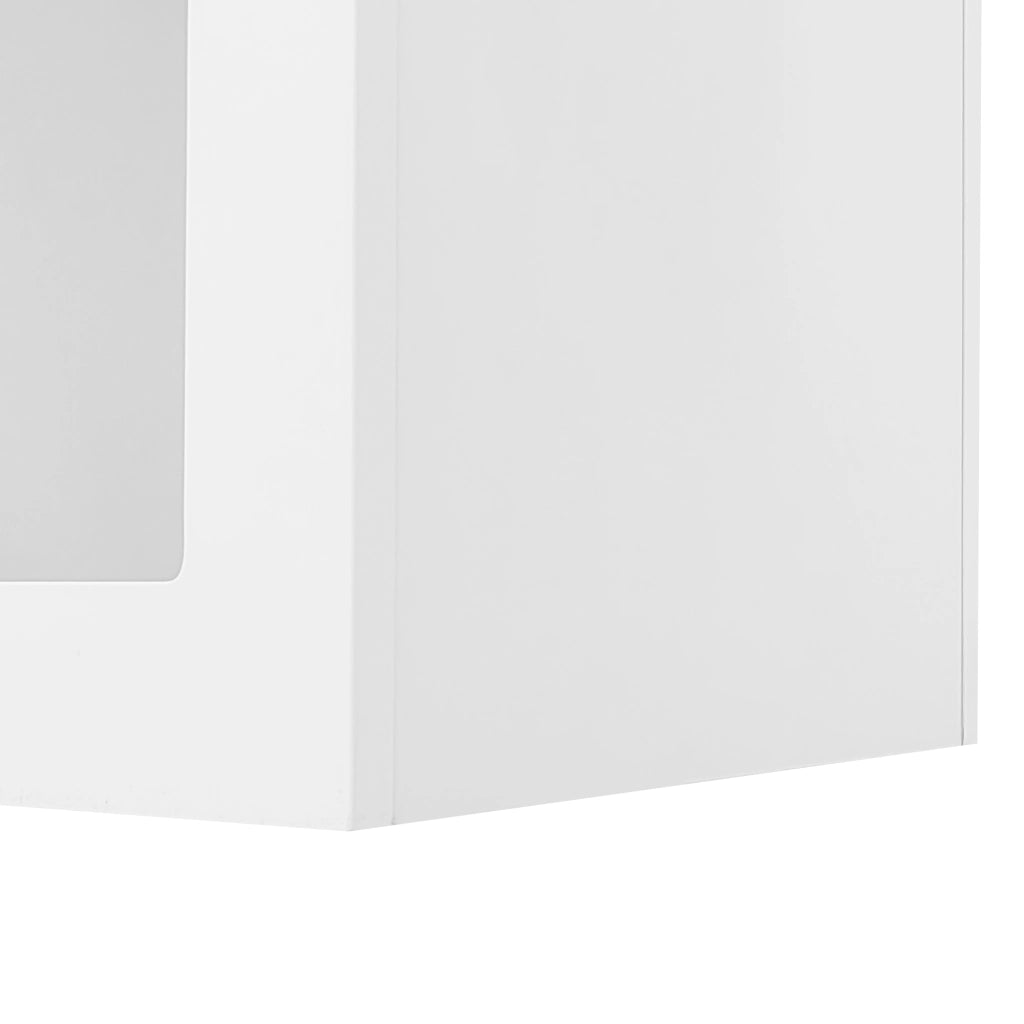 OKWISH Tavolino da Salotto a Forma di Nuvola con 2 Cassetti e Vani Aperti, Bordi Curvi, per Soggiorno, 97×45×43,5 cm